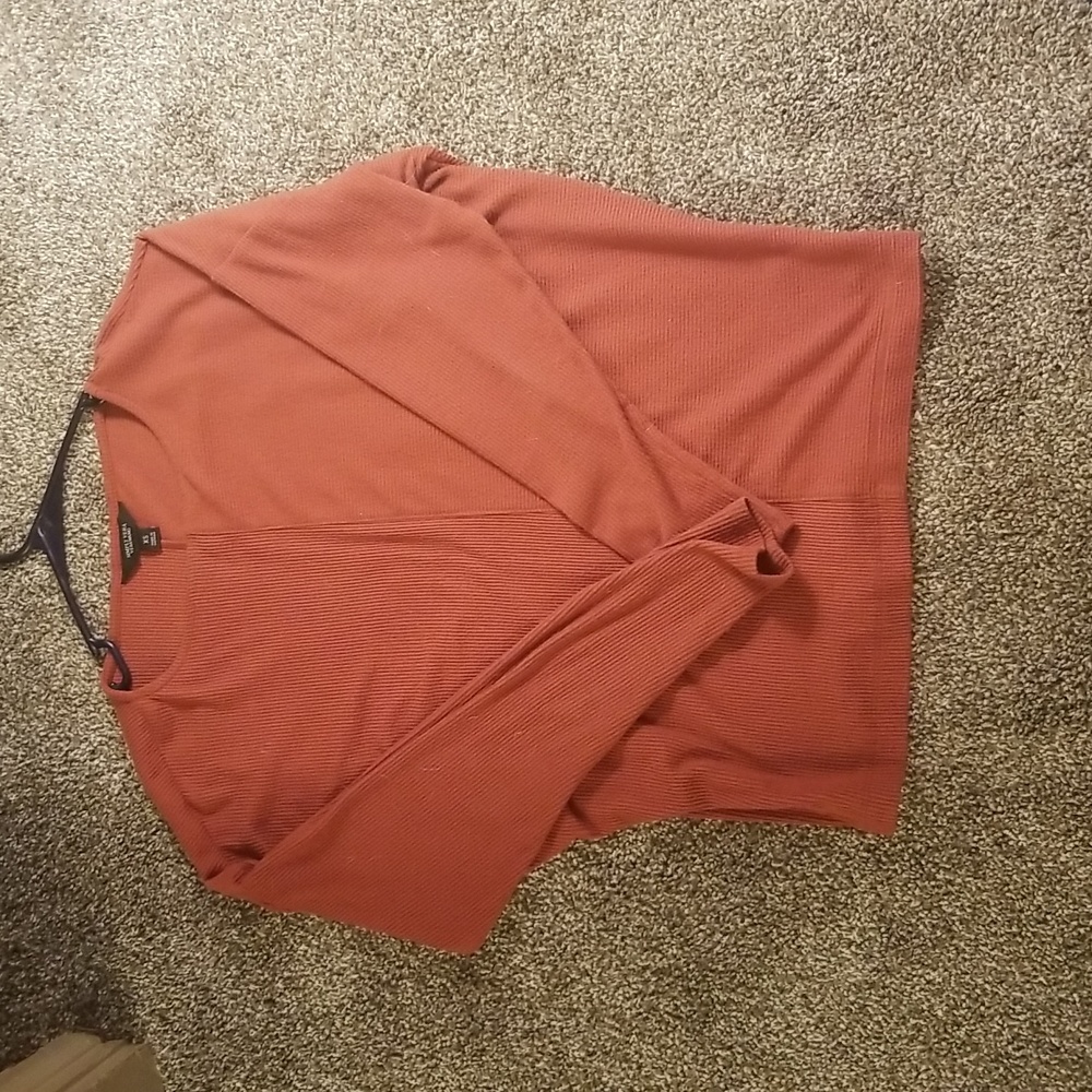 Vera Wang ribbed 3/4 sleeve blouse